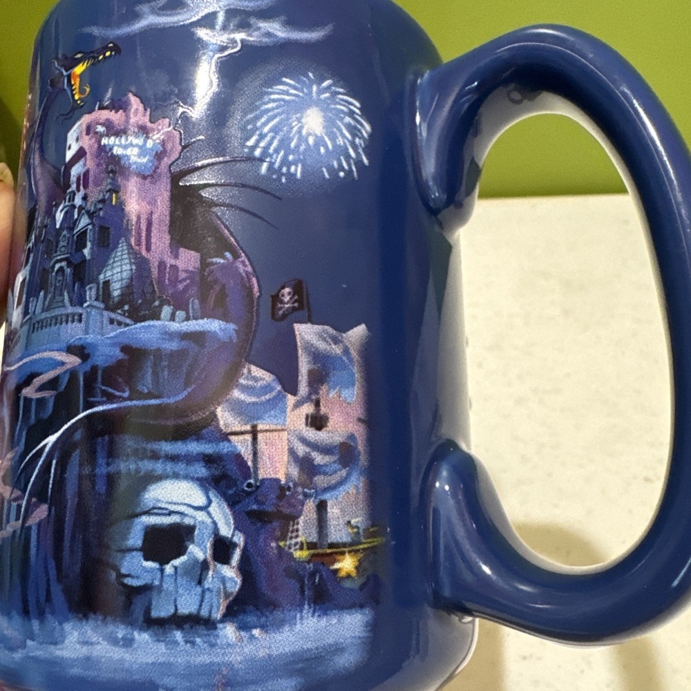 Walt Disney World Parks Blue Mug Little Mermaid, Tangled, Snow White Icons Rides - Picture 11 of 14